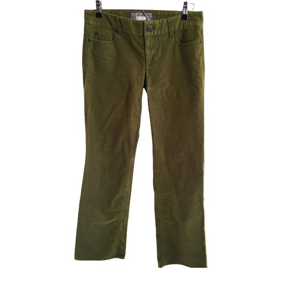 J.CREW Pants - J Crew Bootcut Corduroy Pants Green 6S Stretch Fall Winter Casual 34 Inch Waist